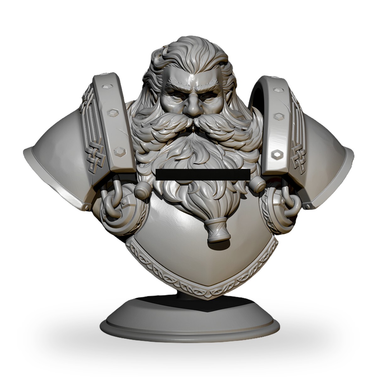 Fantasy Palace Royal Guard Dwarf Bust Resin Model Kit - view 2