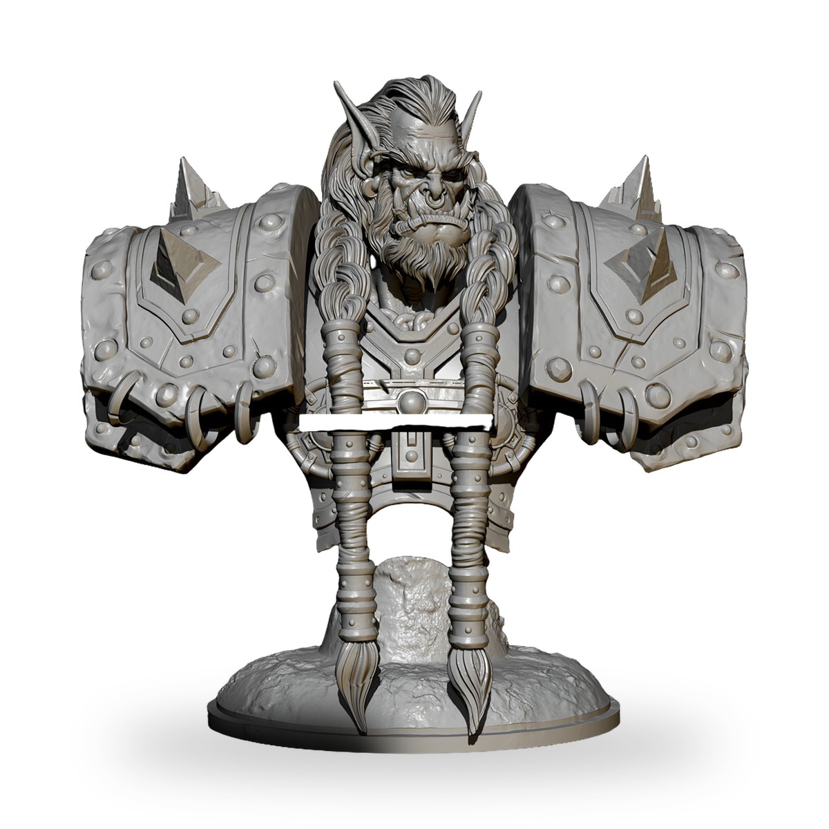 55mm Great Orc Warrior Clan War Hunter Resin Figure Kit - view 2