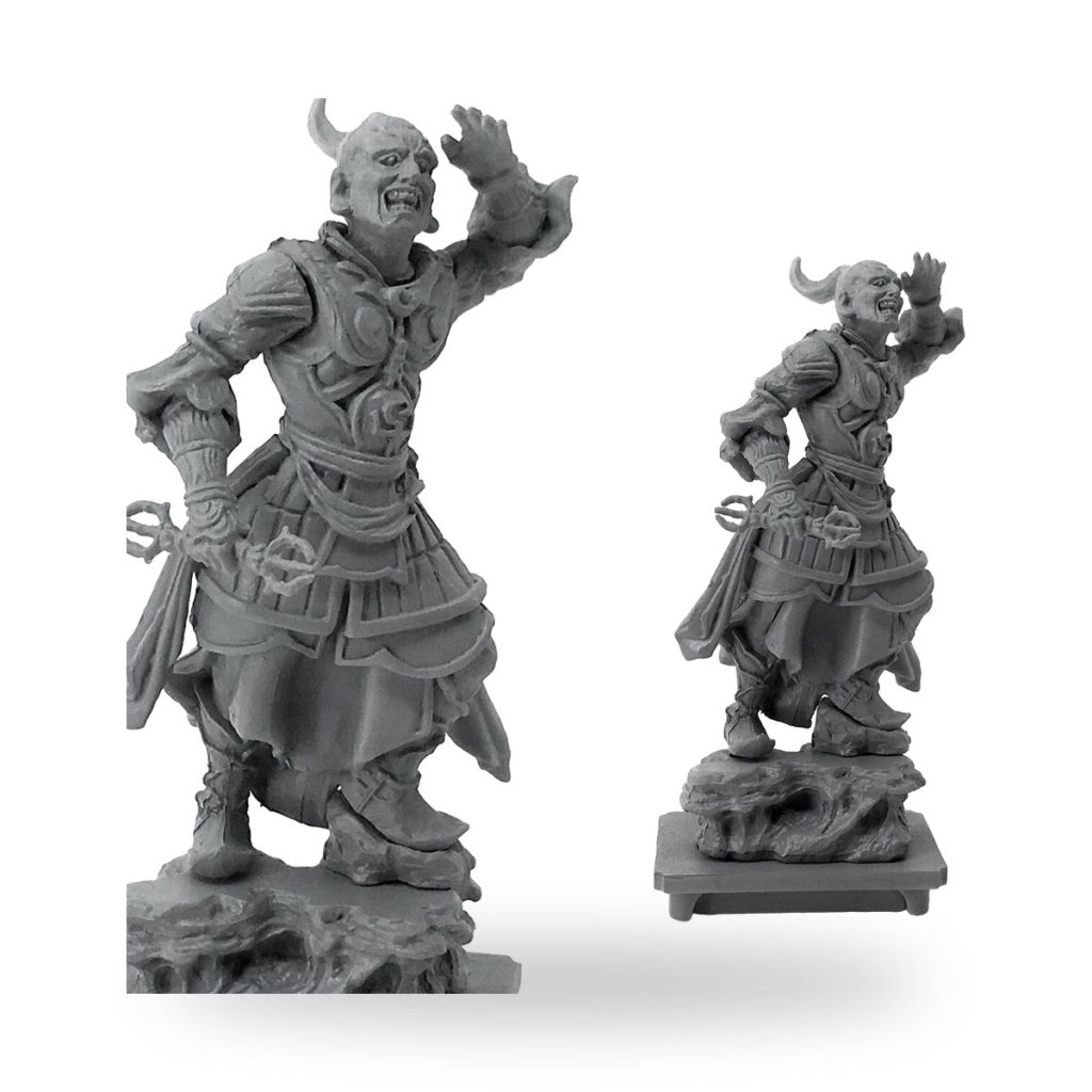 Unpainted GK Ancient Dynasty Oriental Kingdom Soldier Resin Model Kit figure.