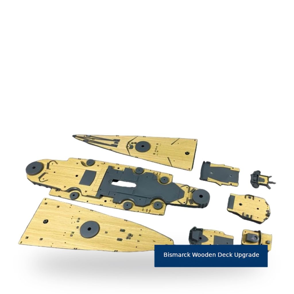 Unpainted wooden deck upgrade parts for Bismarck battleship mini hobby model kit.