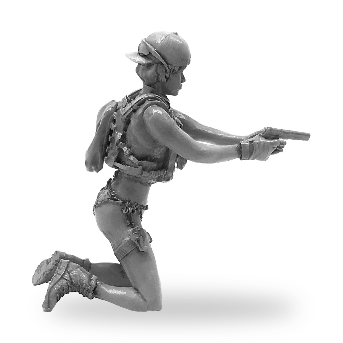 1/35 Female Soldier Pistol Pin-Up Resin Figure Kit - view 2