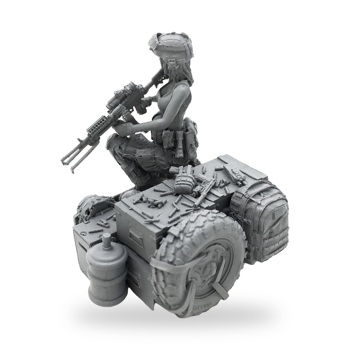 1/35 Modern Female Soldier Automatic Rifle Resin Figure Kit - view 2