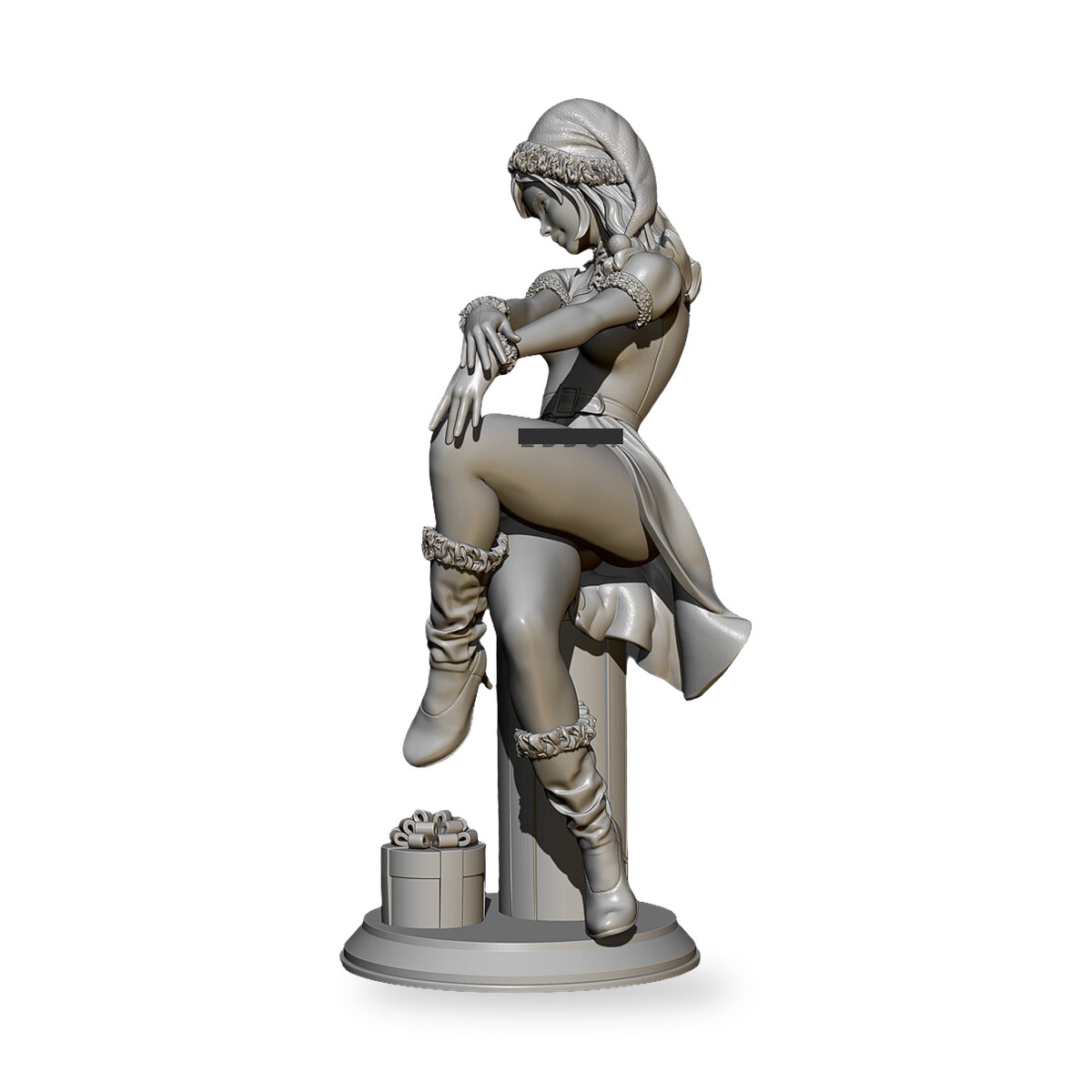 Pin-Up Santa Party Girl Resin Figure Kit - view 2