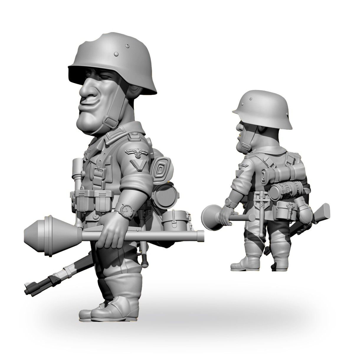 1/35 WW2 German Anti-Tank Soldier Resin Figure Kit - view 2