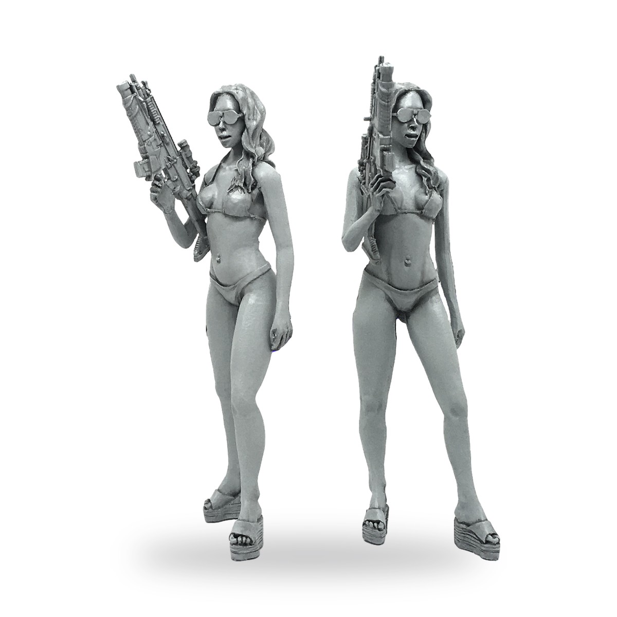 1/35 Pin-Up Woman Agent Assault Rifle Resin Figure Kit - view 2