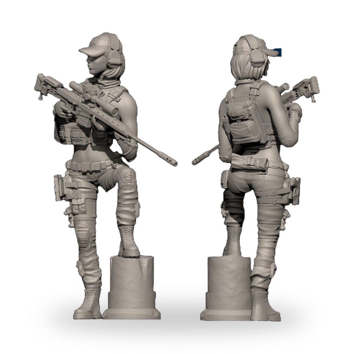 1/24 Female Ops Militia Sniper Resin Figure Kit - view 2