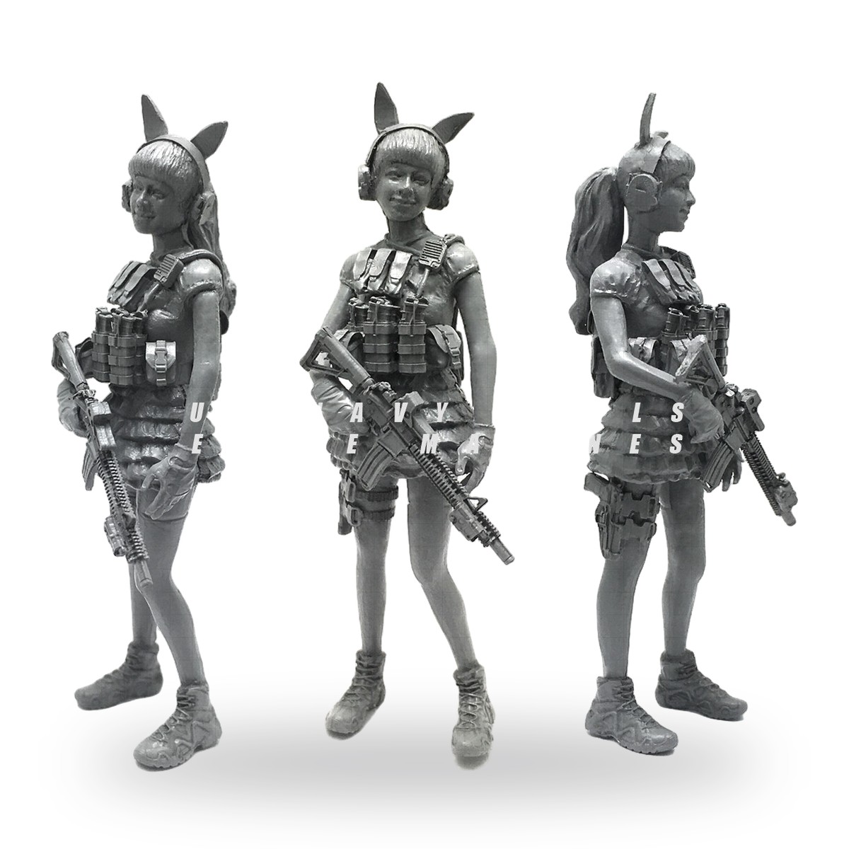 1/35 Female Militia Hunting Dog K9 Resin Figure Kit - view 2