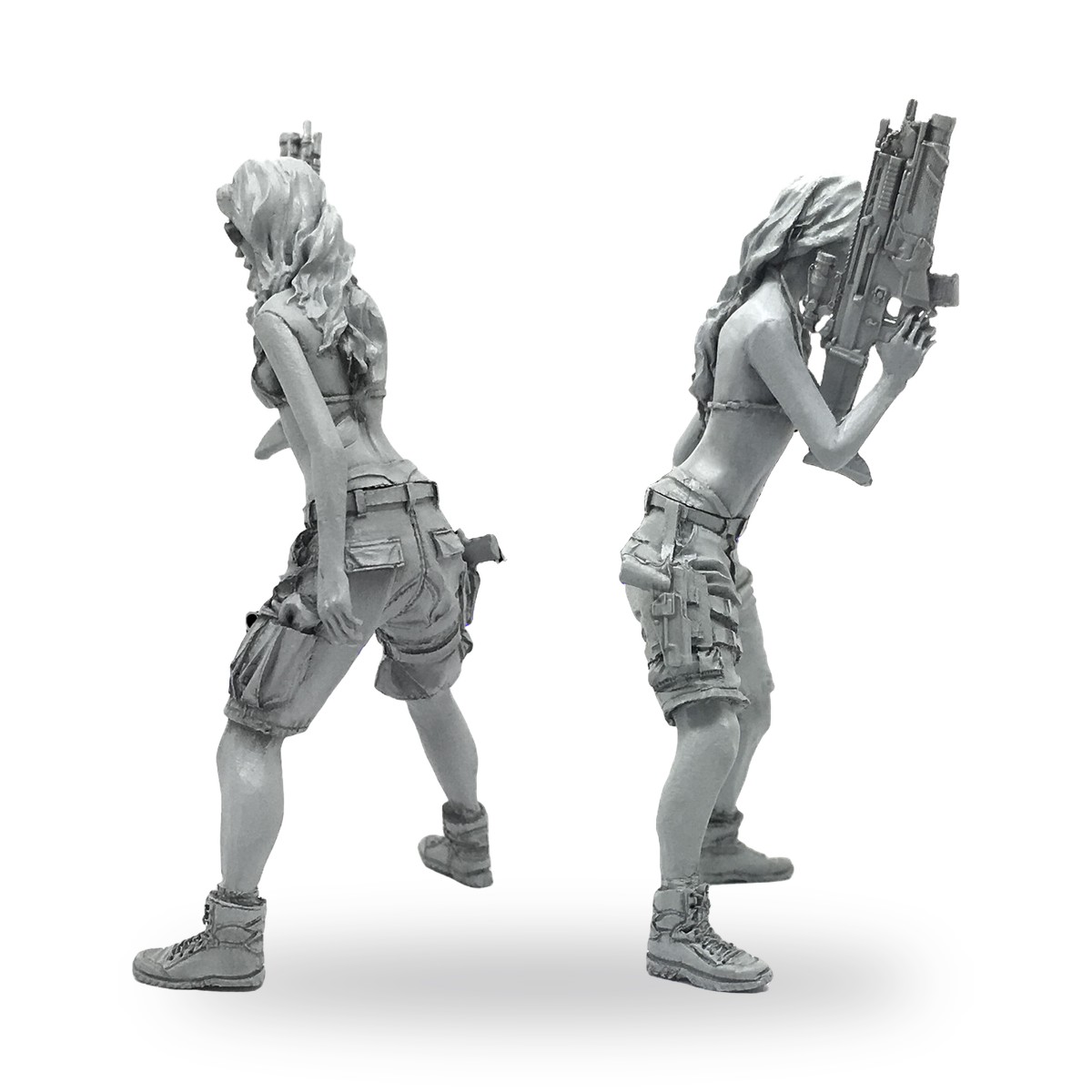 1/35 Pin-Up Female Soldier Rifle Resin Figure Kit - view 2