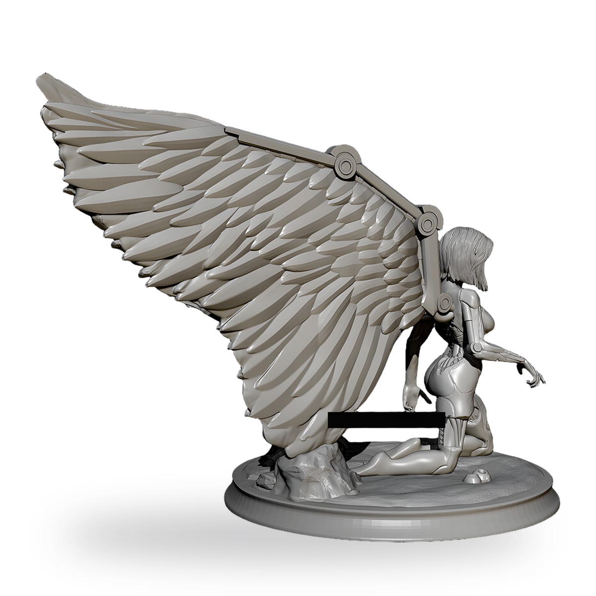 50mm Fallen Angel Robot Cyborg Mecha Wings Resin Figure Kit - view 2