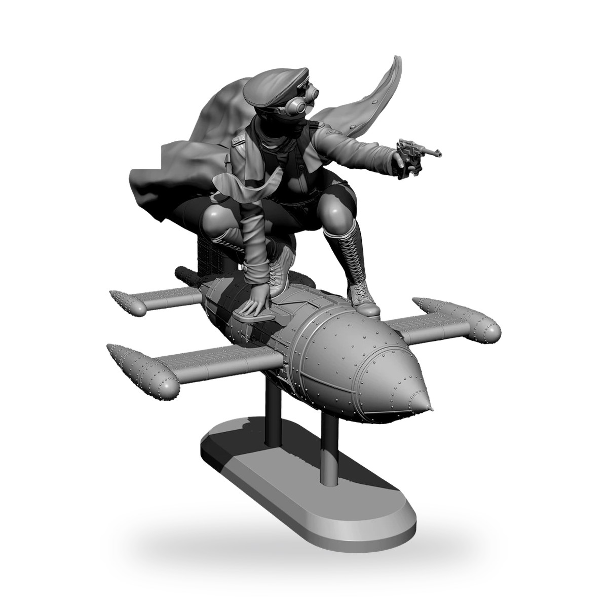 1/24 Female Officer Missile GK Resin Figure Kit - view 2