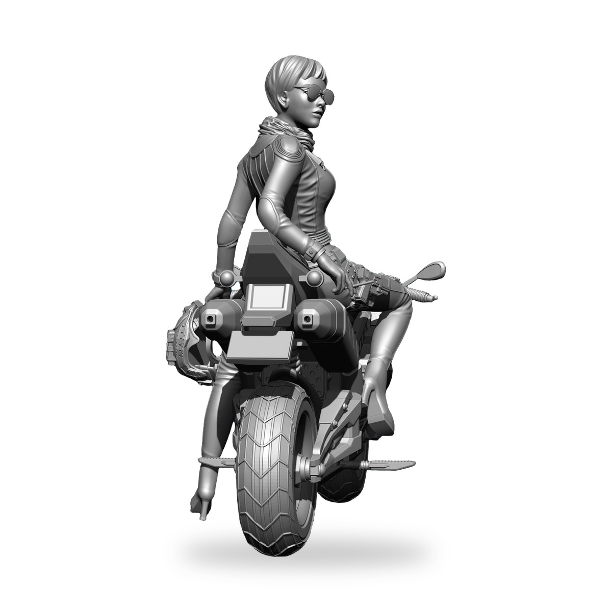 1/24 Resin Figure Kit Cool Rider Pin-Up Motorbike Model - view 2