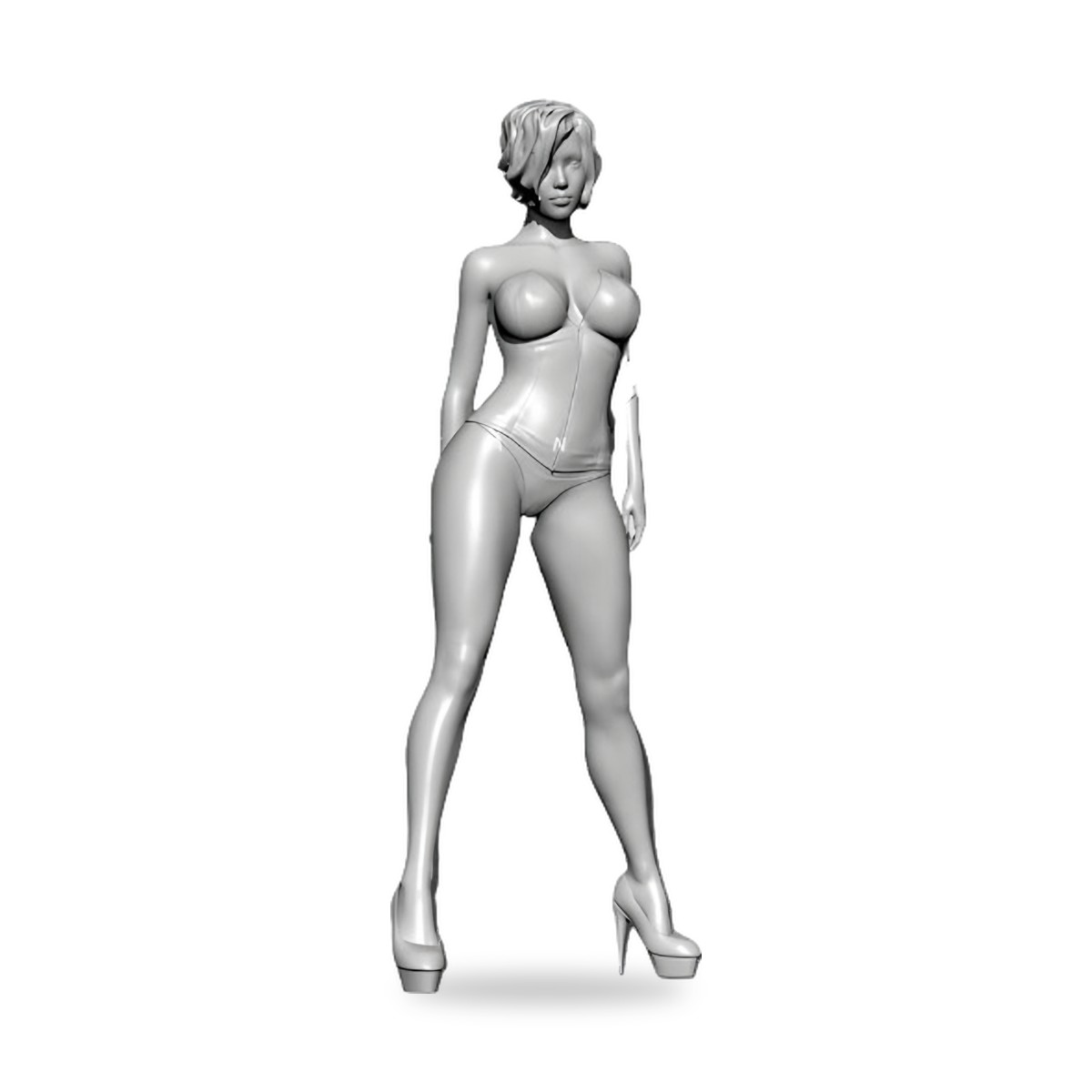 Pin-Up Runway Model Kit Female Short Hair Resin Figure - view 2