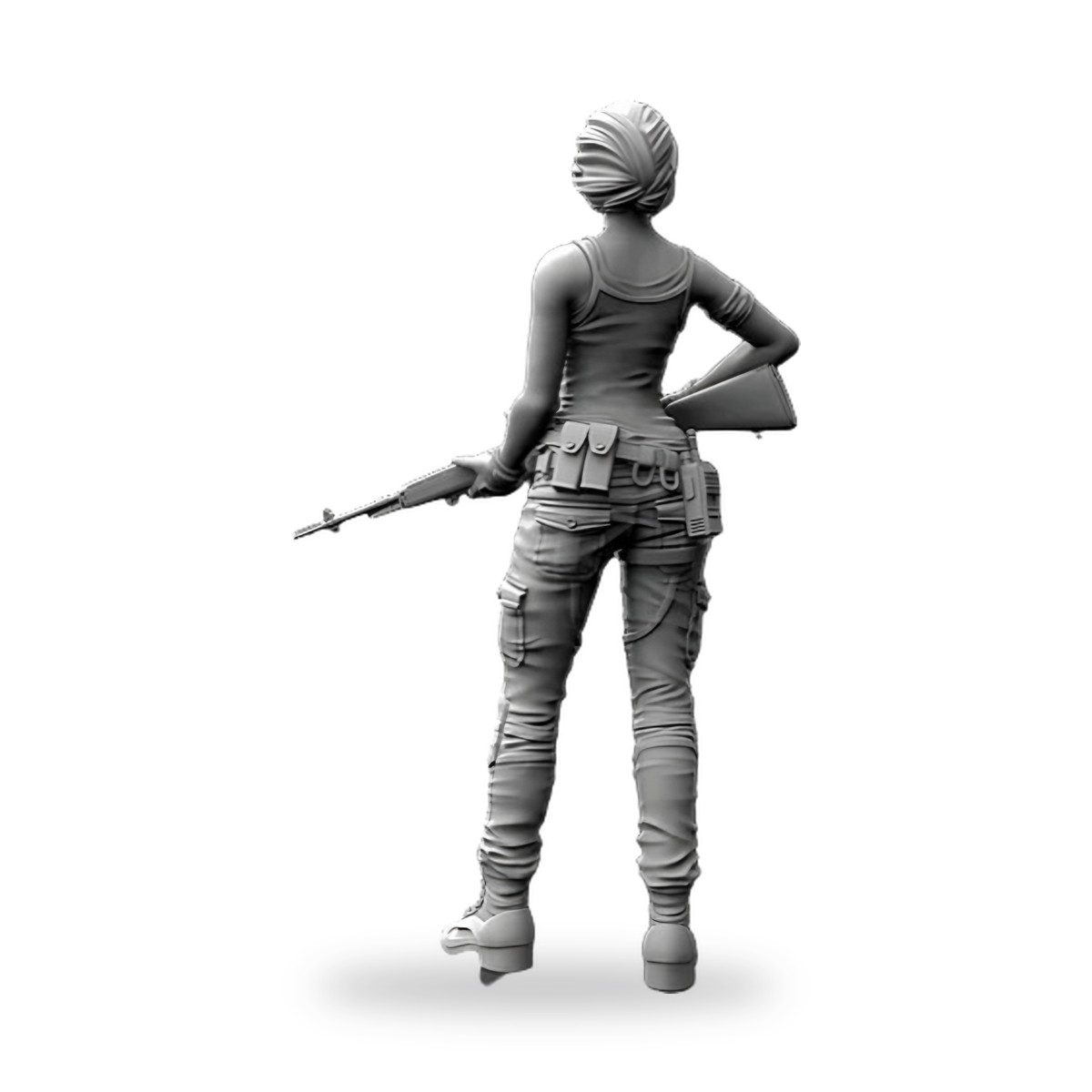 1/35 Standing Female Rifleman Resin Figure Model Kit - view 2