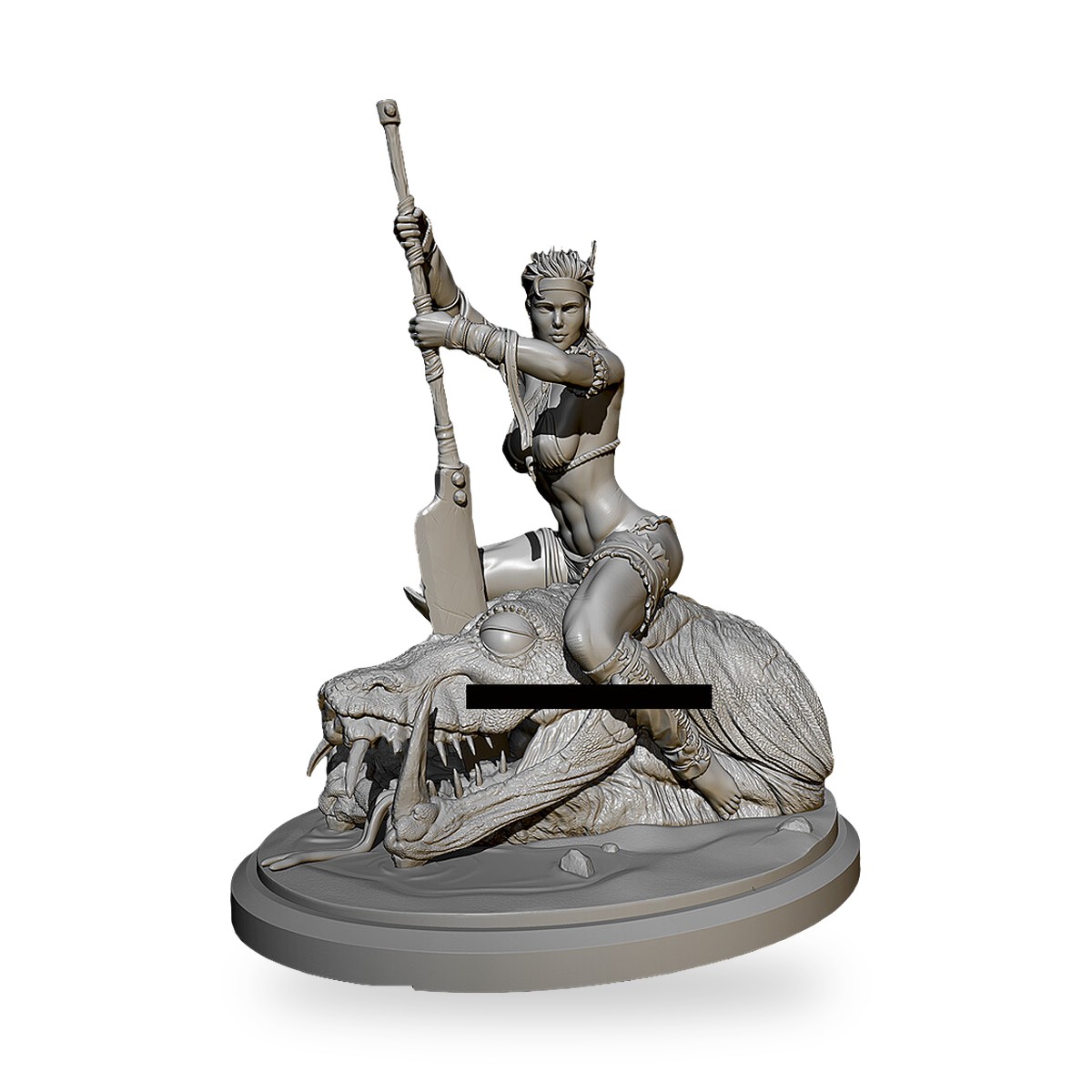 1/24 Fantasy Dragon Slayer Hunter Tribal Resin Figure Kit - view 2