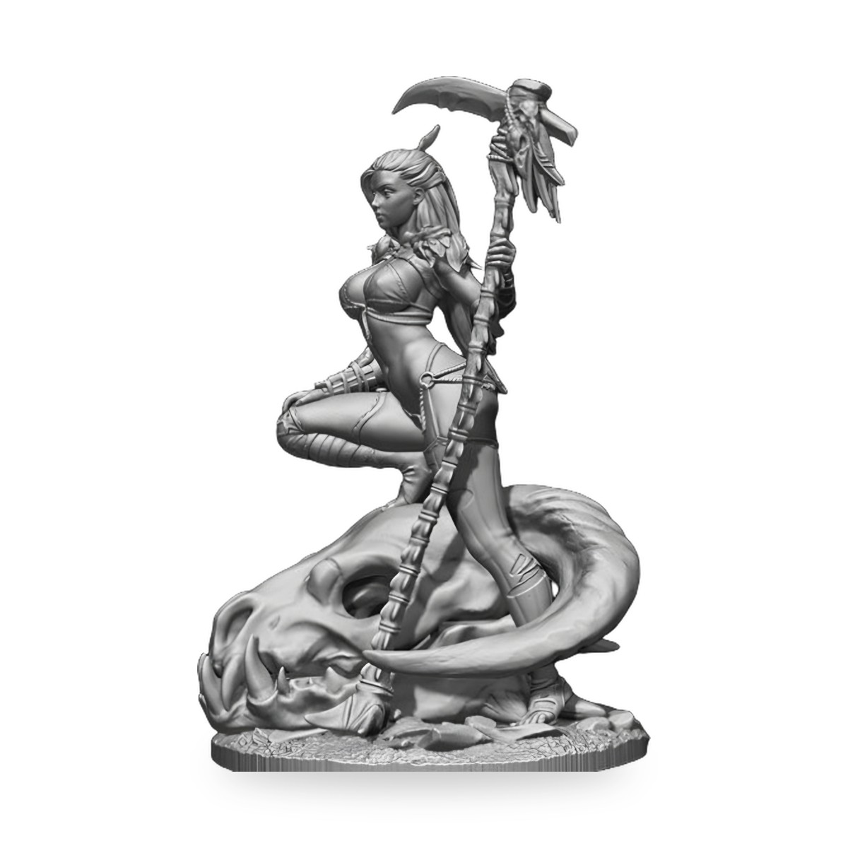1/24 Huntress Skull Fantasy Woman Resin Figure Kit - view 2
