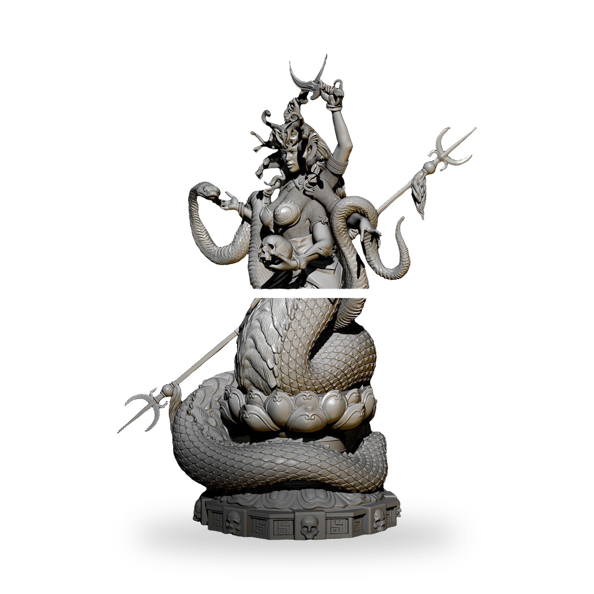 1/24 Snake Goddess GK Nagi Serpent Guard Resin Figure Kit - view 2