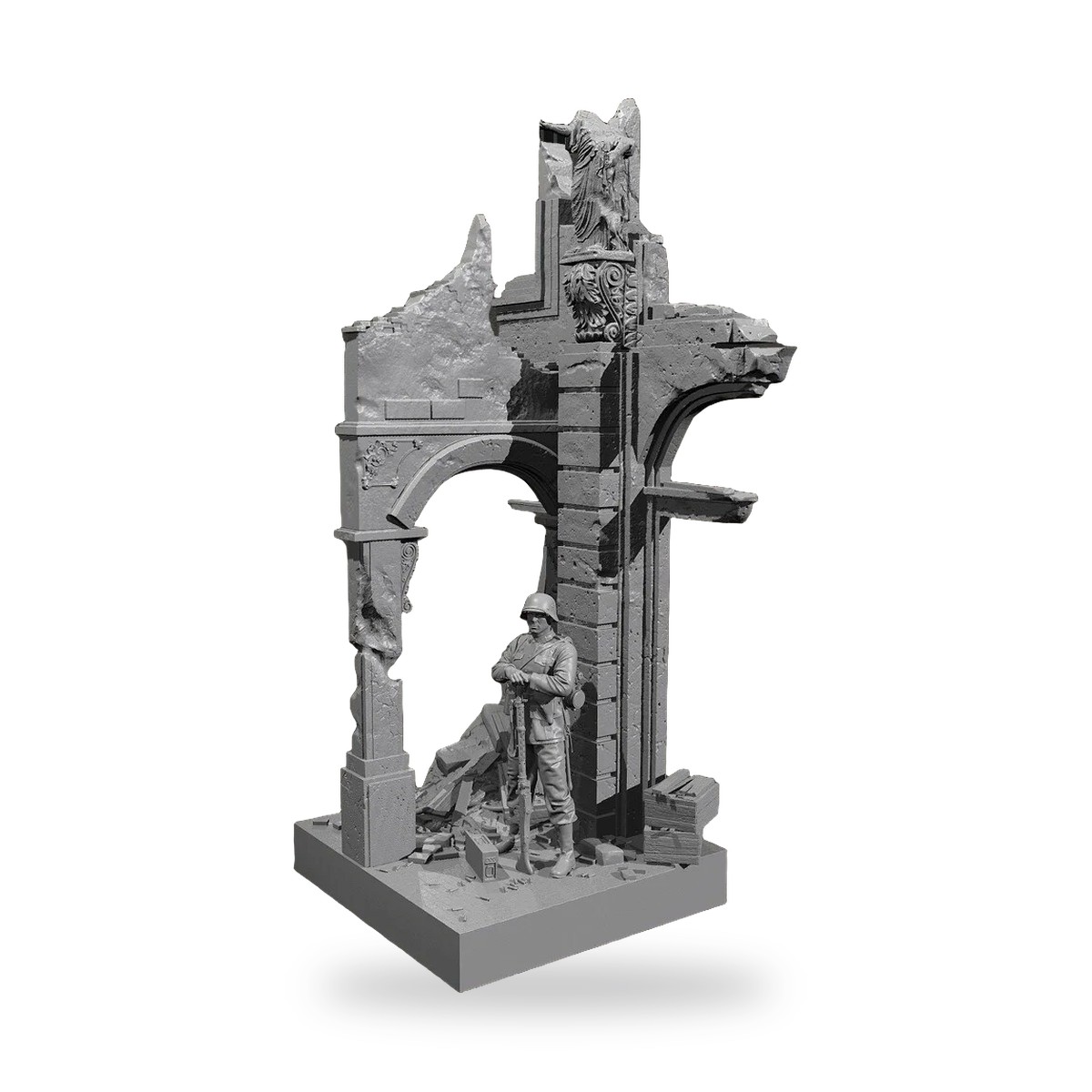1/35 Warzone Platform Diorama Resin Figure Kit - view 2