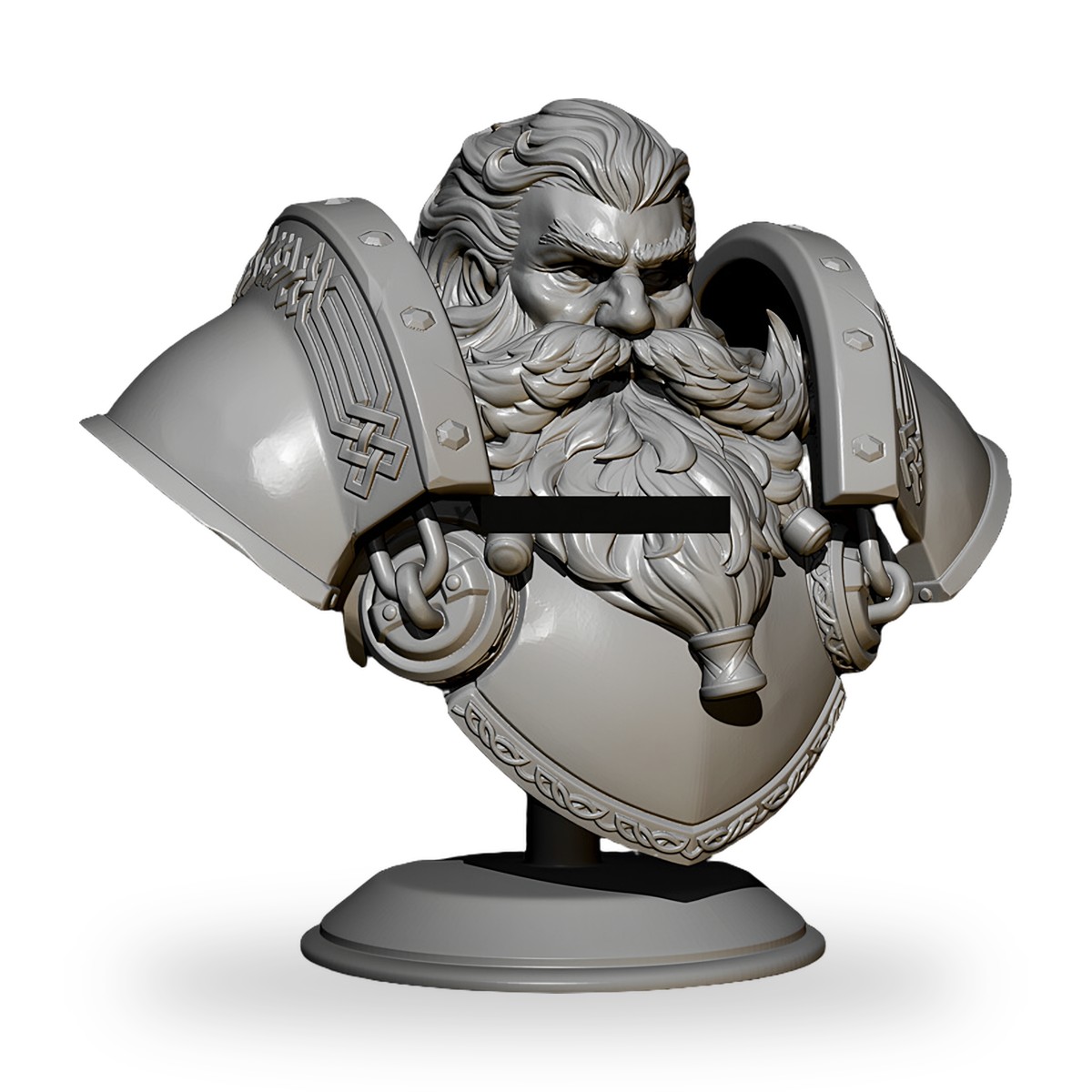 Fantasy Palace Royal Guard Dwarf Bust Resin Model Kit - view 3