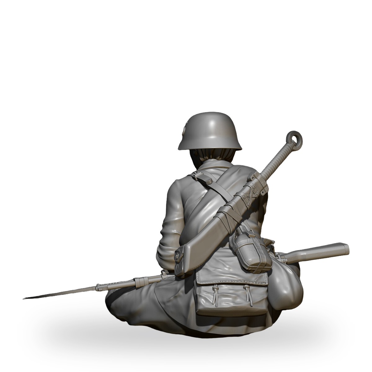 1/35 Female Soldier Bayonet Rifle Machete Resin Figure Kit - view 3