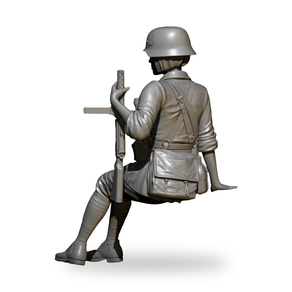 1/35 Armed Female Officer Resin Figure Model Kit - view 3