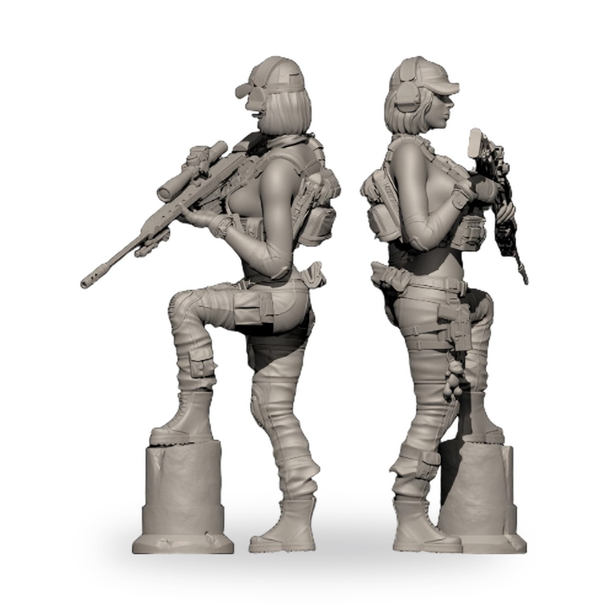 1/24 Female Ops Militia Sniper Resin Figure Kit - view 3