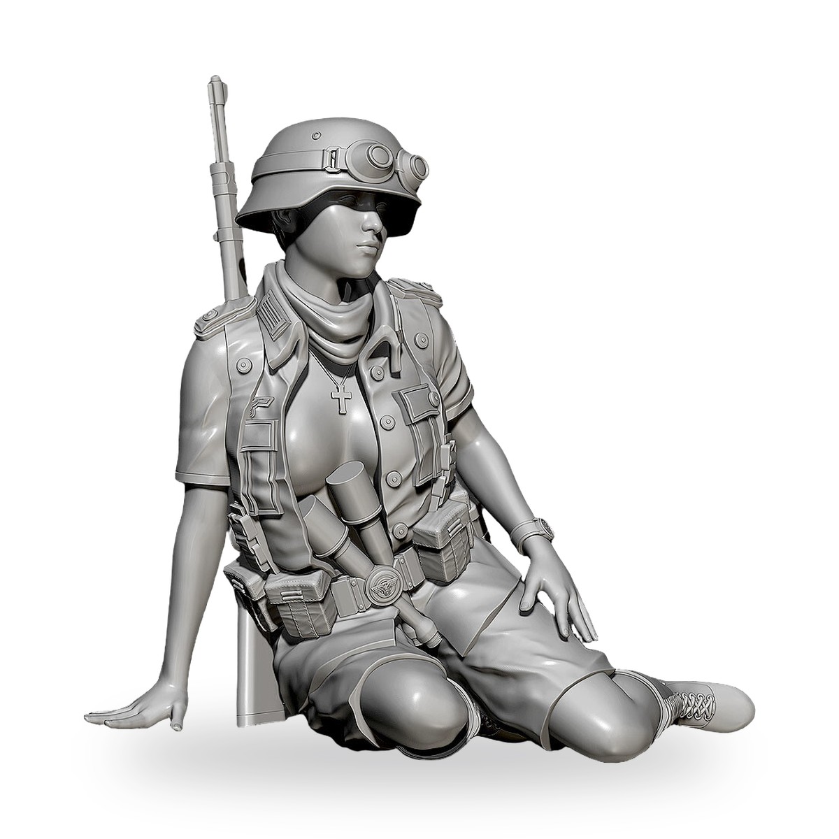 1/35 Safari Hunter Woman Resin Figure Kit - view 3