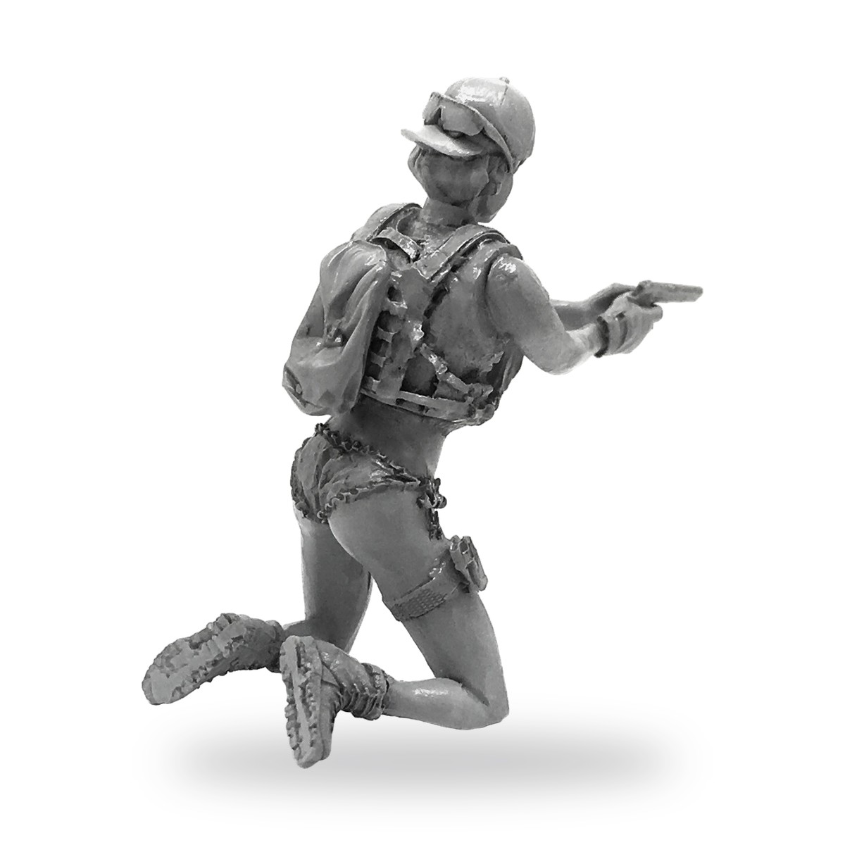 1/35 Female Soldier Pistol Pin-Up Resin Figure Kit - view 3