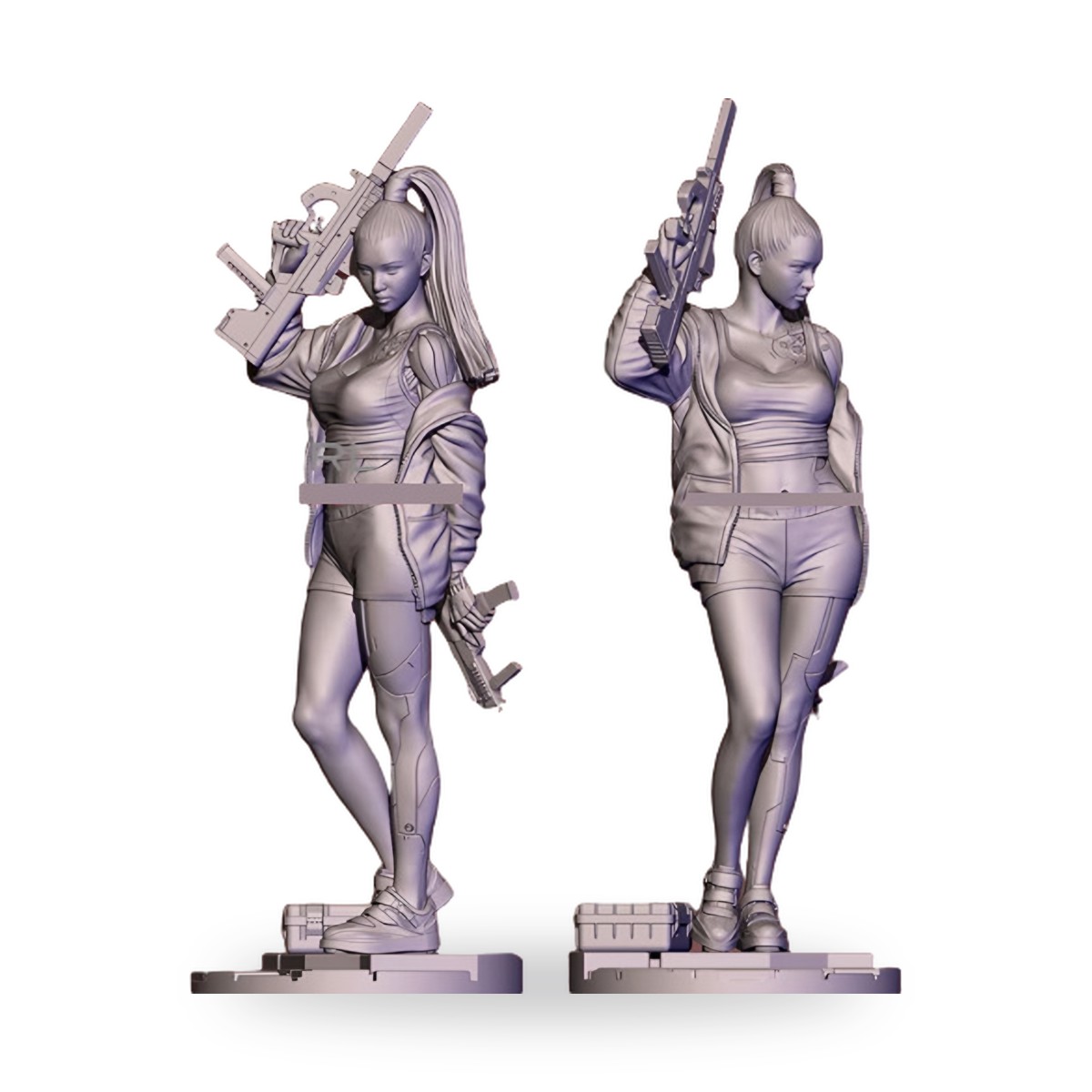 1/24 Female Assassin Shooter Rifle Resin Figure Kit - view 3