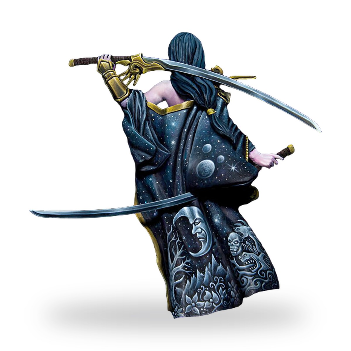 1/24 Fantasy Female Double Sword Sabre Resin Figure Kit - view 2