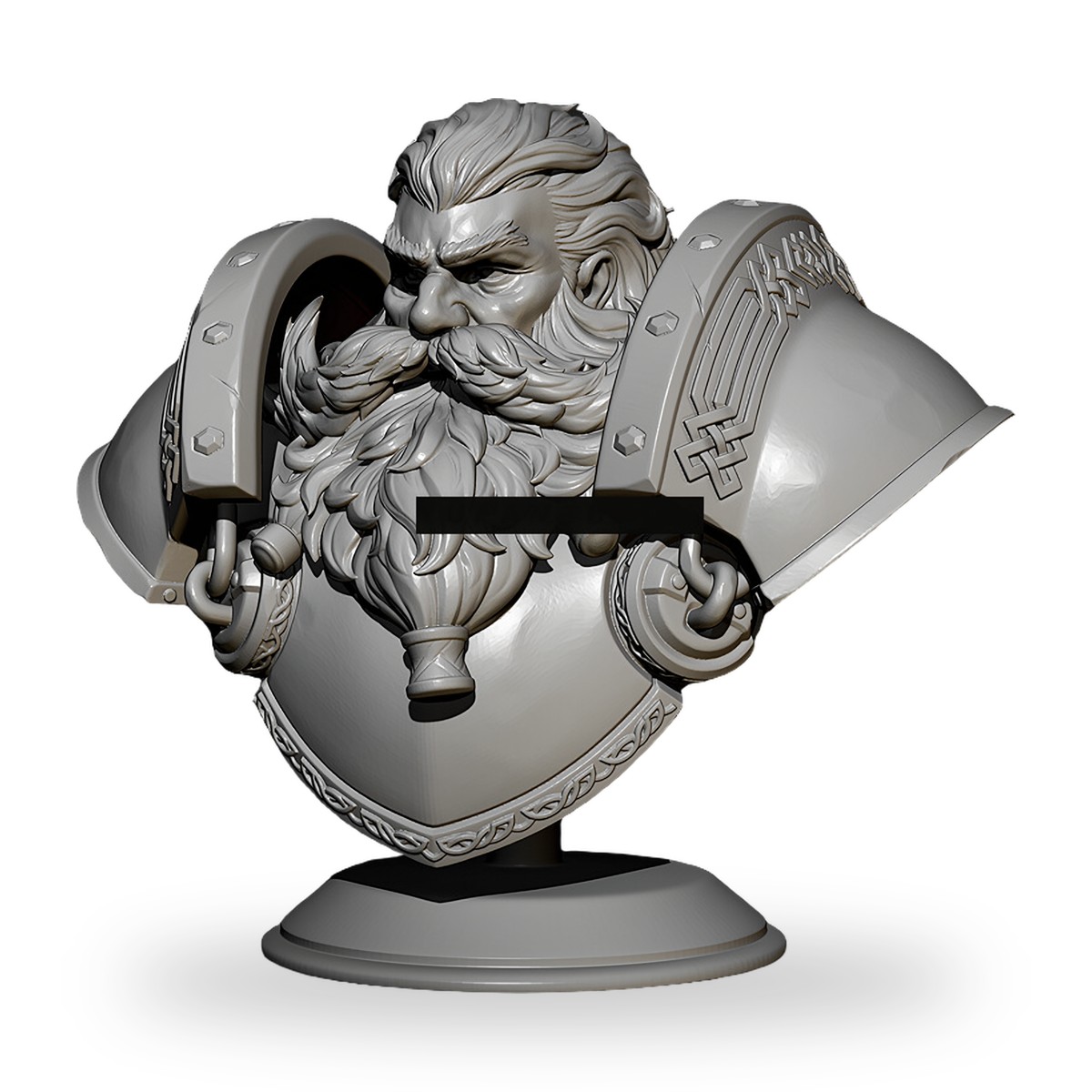 Fantasy Palace Royal Guard Dwarf Bust Resin Model Kit - view 4