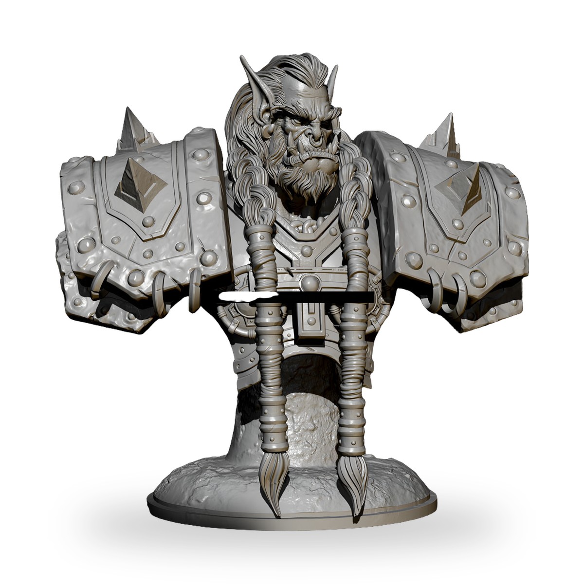 55mm Great Orc Warrior Clan War Hunter Resin Figure Kit - view 3