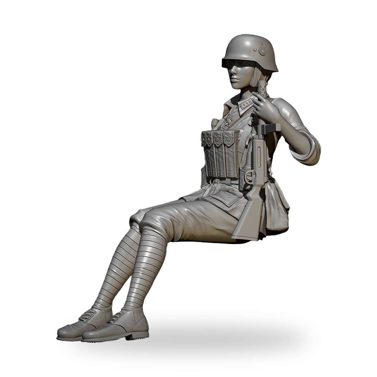 1/35 Armed Female Officer Resin Figure Model Kit - view 4