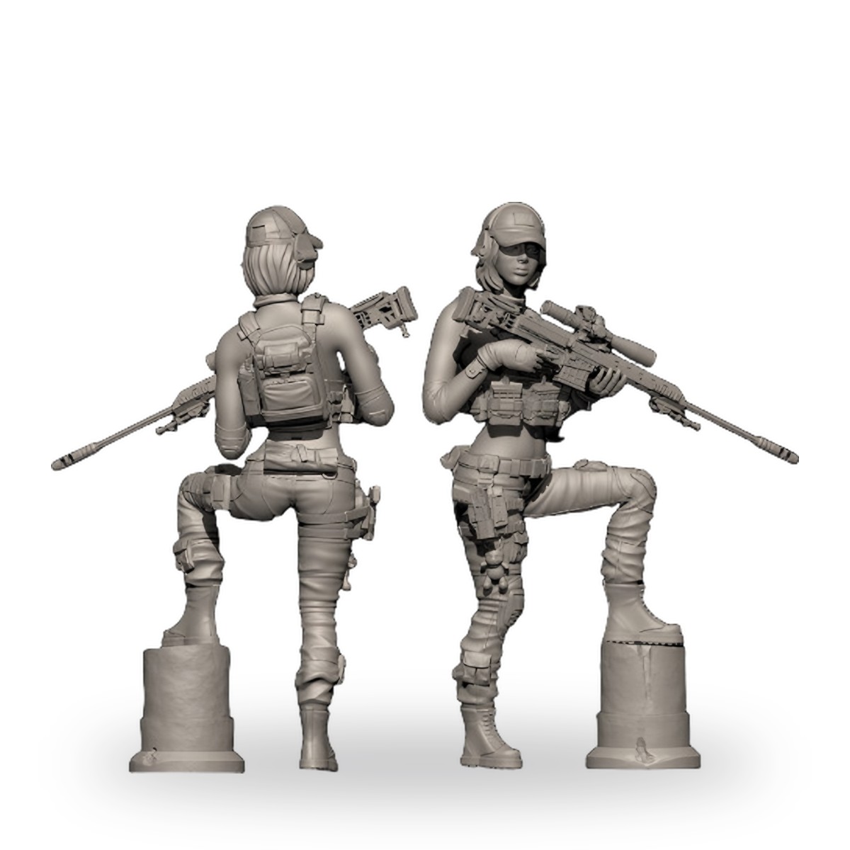 1/24 Female Ops Militia Sniper Resin Figure Kit - view 4