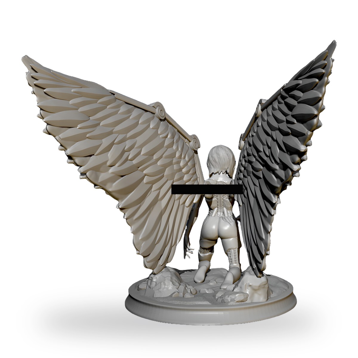 50mm Fallen Angel Robot Cyborg Mecha Wings Resin Figure Kit - view 4