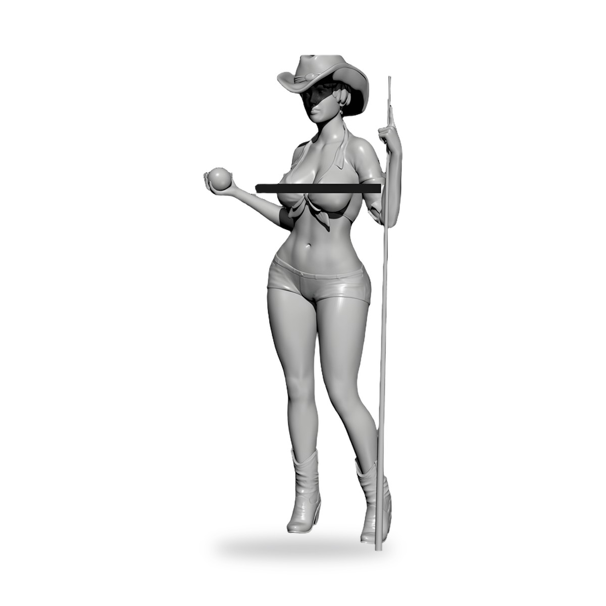 1/24 Female Cowgirl Billiards Resin Figure Kit - view 4