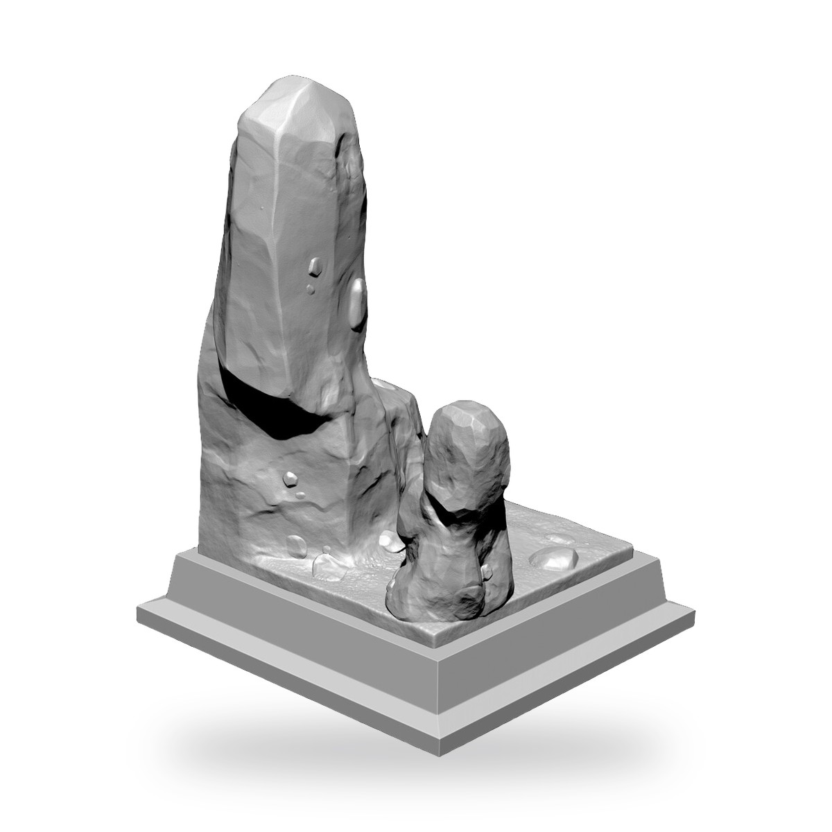 1/35 GK Boulder Rock Military Diorama Resin Kit - view 4