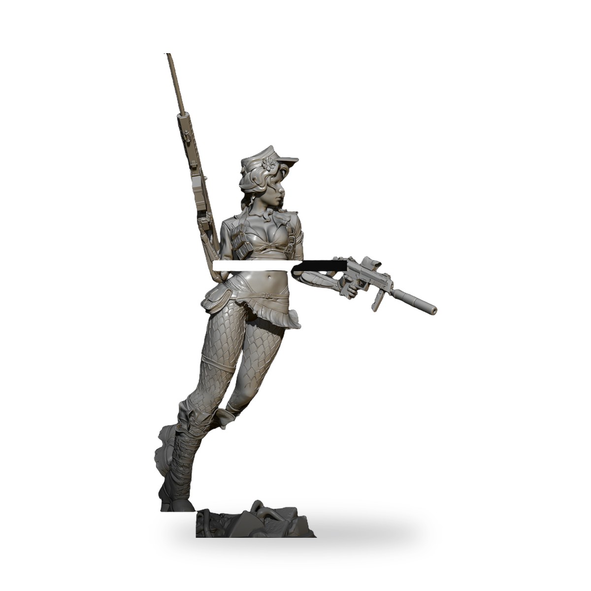 1/24 Female Mercenary Sharpshooter Resin Figure Kit - view 3