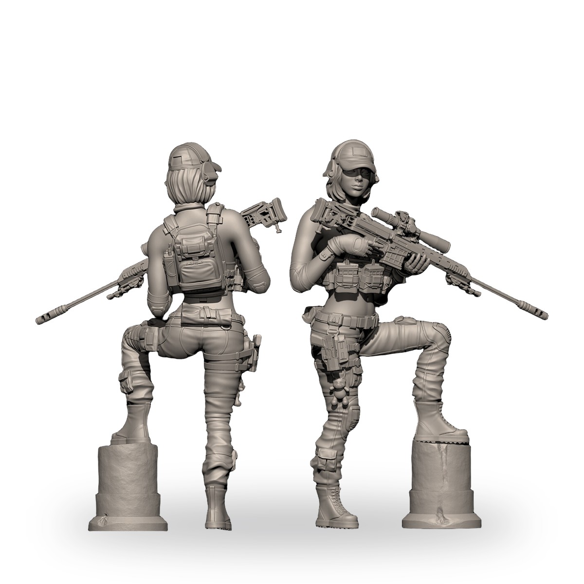 1/24 Female Sniper Sharpshooter Resin Figure Kit - view 4