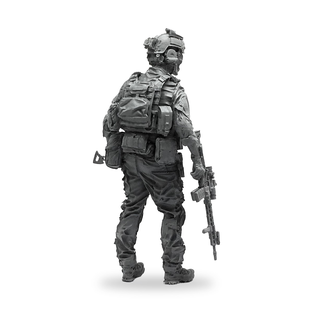 1/35 Modern Soldier Full Battle Gear Skull Resin Figure Kit - view 4