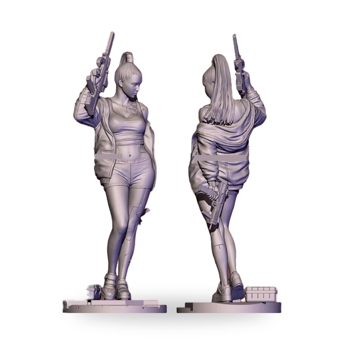 1/24 Female Assassin Shooter Rifle Resin Figure Kit - view 4