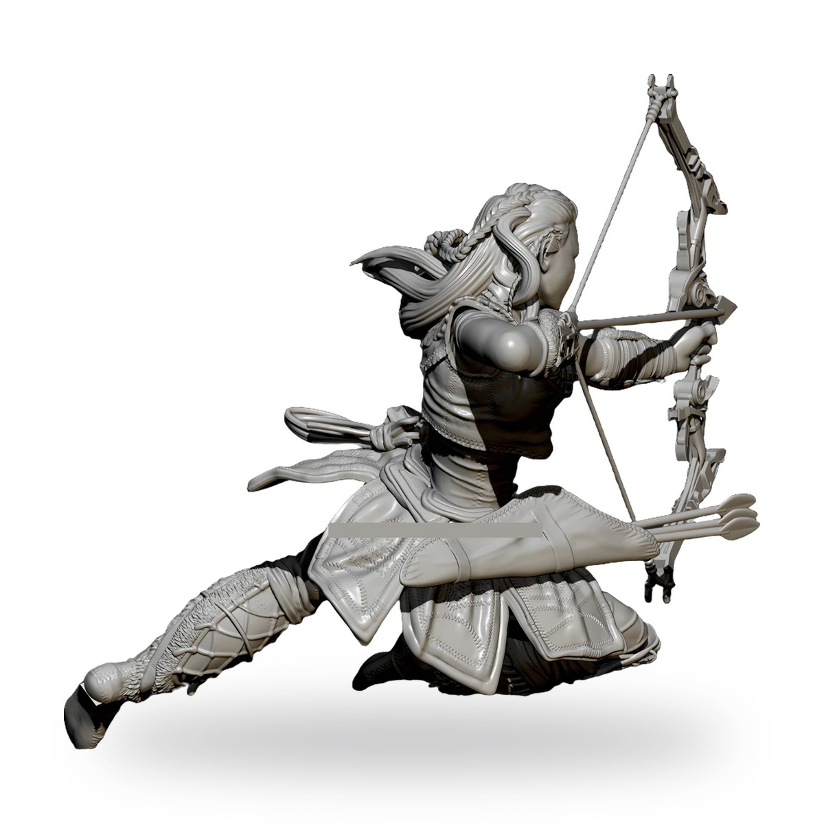 1/24 Fantasy Female Archer Warrior Resin Figure Kit - view 4