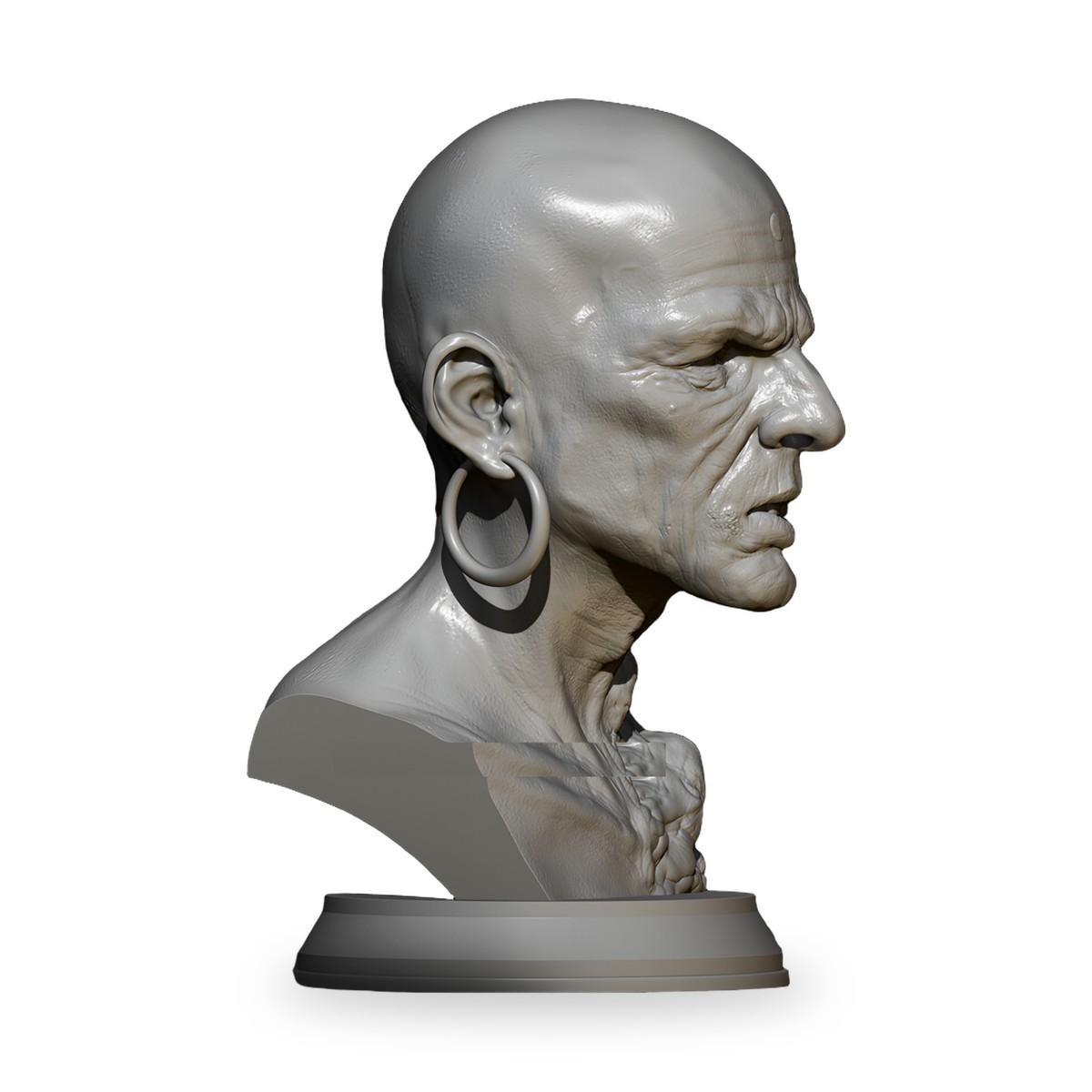 55mm Burnt Face Monk Resin Figure Kit - view 5