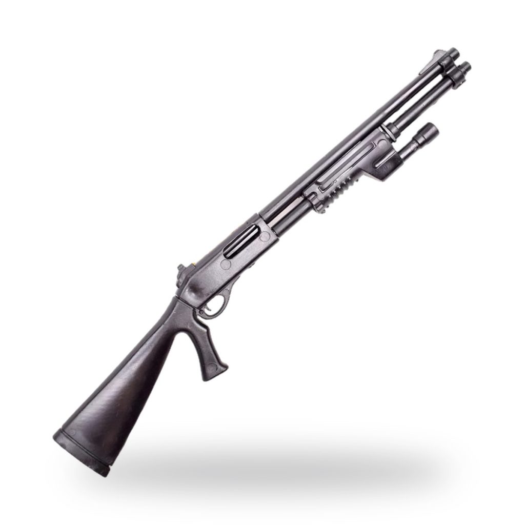 Unpainted M1 Super 90 shotgun plastic parts action figure build assembly kit.