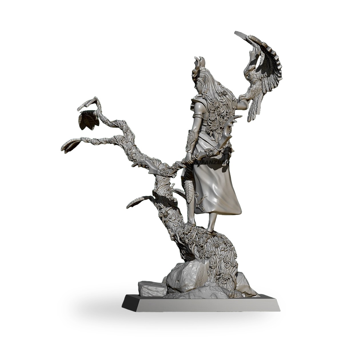 Ancient Elves Huntress Archer Falcon Resin Figure Kit - view 5
