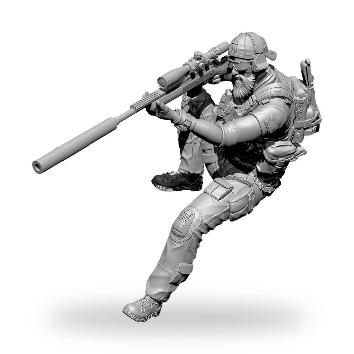 1/35 US Army SEAL Sniper Resin Figure Model Kit - view 2