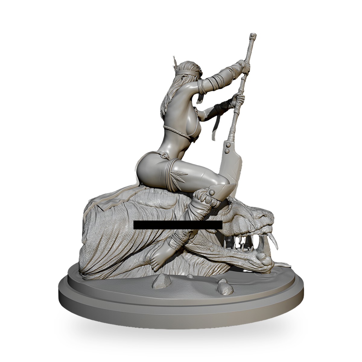 1/24 Fantasy Dragon Slayer Hunter Tribal Resin Figure Kit - view 4