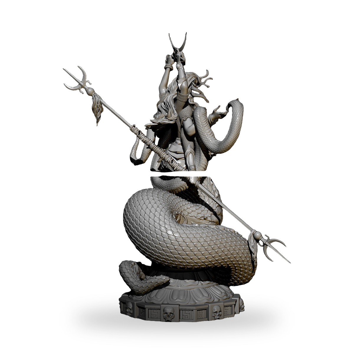 1/24 Snake Goddess GK Nagi Serpent Guard Resin Figure Kit - view 5