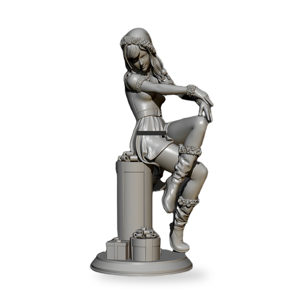 Pin-Up Santa Party Girl Resin Figure Kit - view 5