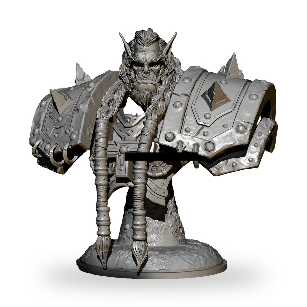 55mm Great Orc Warrior Clan War Hunter Resin Figure Kit - view 4