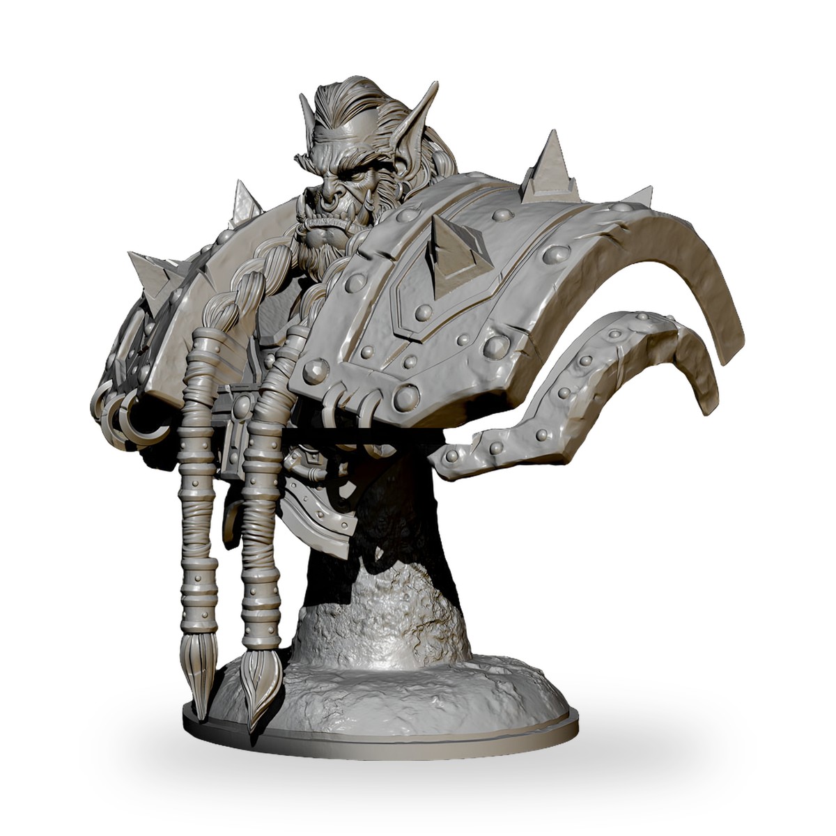 55mm Great Orc Warrior Clan War Hunter Resin Figure Kit - view 5